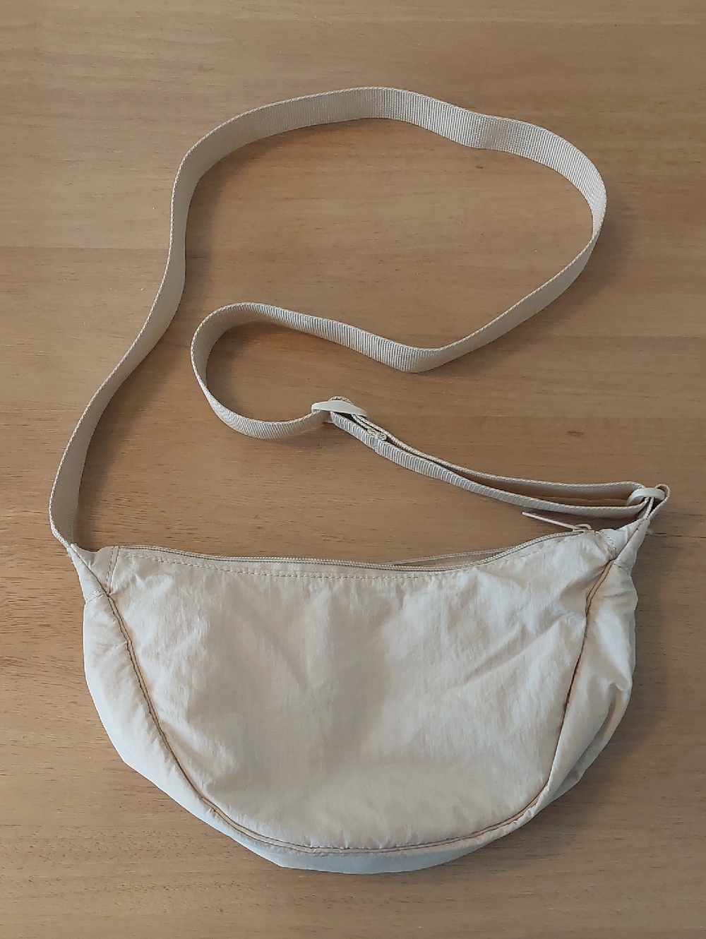 Gap Light Cream Crossbody Nylon Sling Bag - Minimal Everyday Style